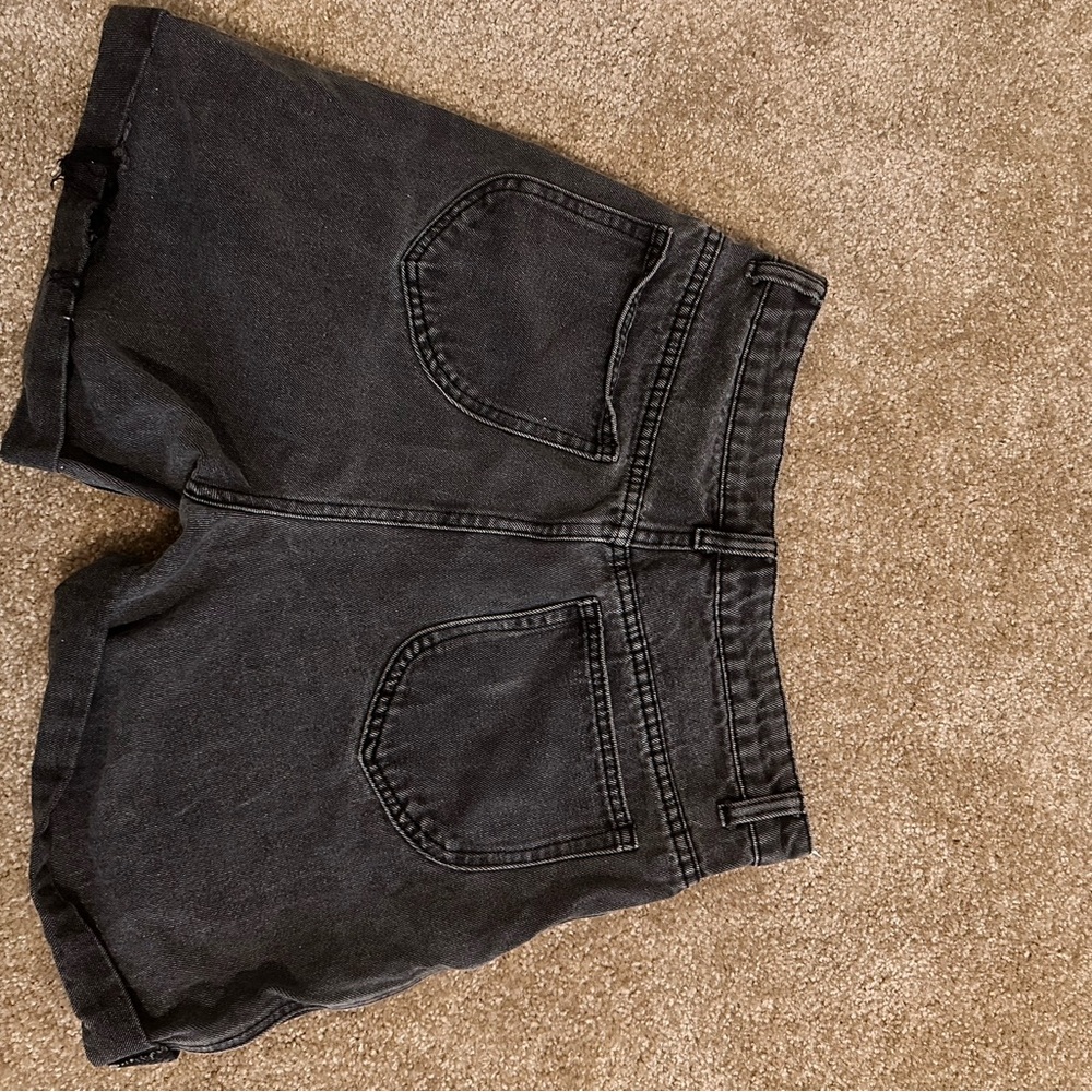 Black jean shorts